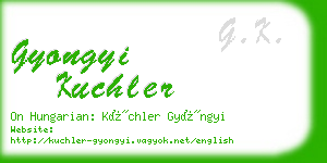 gyongyi kuchler business card